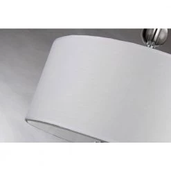 Best Pirce 💯 Coastal 3-Light Modern Chrome 16 in. Semi-Flush Mount with White Fabric Drum Shade by Edvivi 😀 -Deals Edvivi || Atlas Store chrome and white edvivi flush mount lights esb901ch 76 1000
