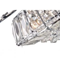 Brand new 💯 Cynthia 48 in. Glam Indoor Chrome Modern Ceiling Fan with Crystal Light Kit and Remote Control by Edvivi ⭐ -Deals Edvivi || Atlas Store chrome edvivi ceiling fans with lights ffg771ch 76 1000