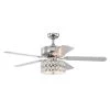 Buy 🤩 Danae 52 in. Indoor Chrome Glam Reversible Ceiling Fan with Crystal Light and Remote Control by Edvivi 👏