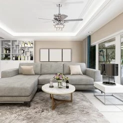 Best deal ๐ Howell 52 in. Modern LED Indoor Chrome Glam Ceiling Fan with Crystal Light Kit and Remote Control by Edvivi ๐ฏ 26 Best deal ๐ Howell 52 in. Modern LED Indoor Chrome Glam Ceiling Fan with Crystal Light Kit and Remote Control by Edvivi ๐ฏ -Deals Edvivi || Atlas Store chrome edvivi ceiling fans with lights ffg779ch 1f 1000