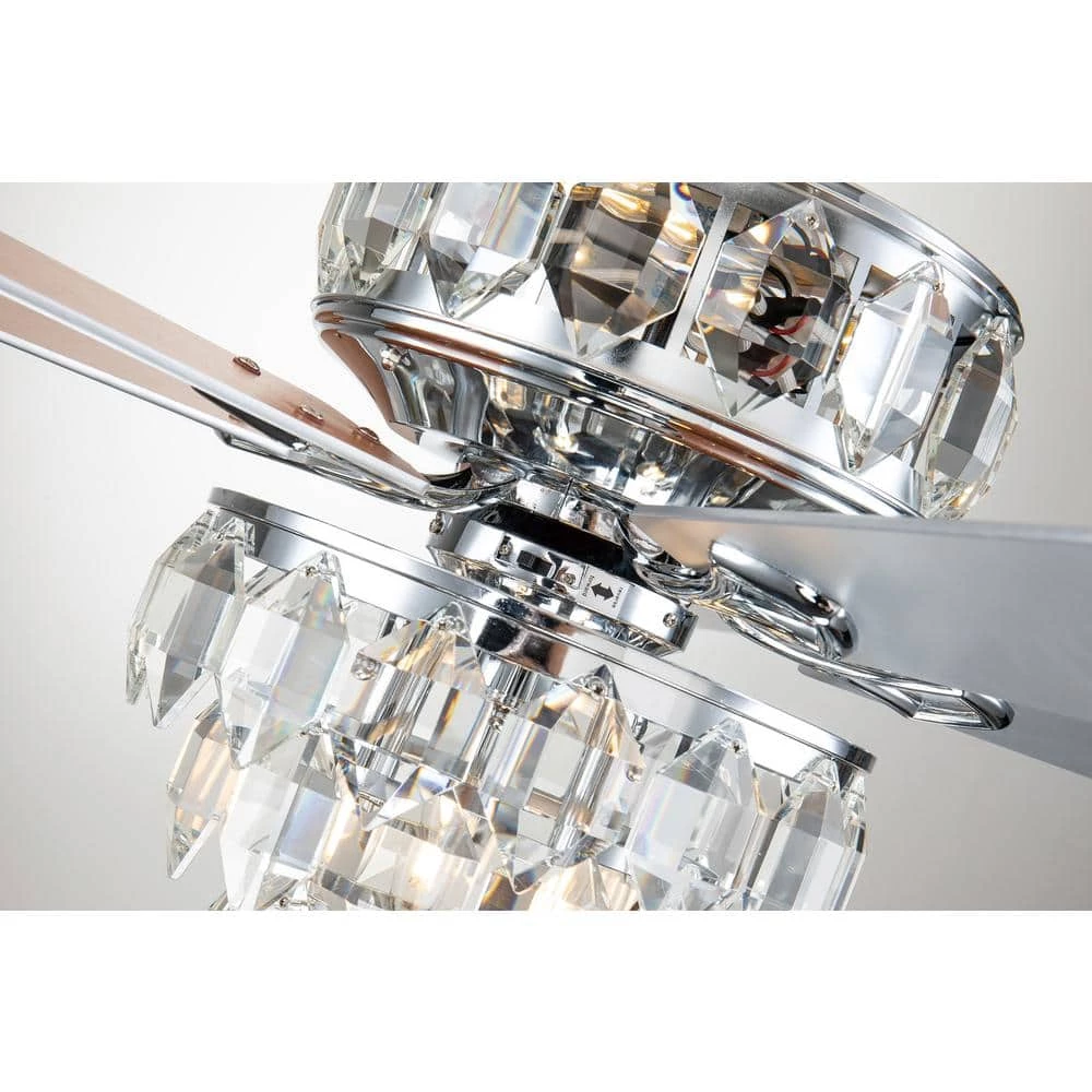 Best deal ๐ Howell 52 in. Modern LED Indoor Chrome Glam Ceiling Fan with Crystal Light Kit and Remote Control by Edvivi ๐ฏ 13 Best deal ๐ Howell 52 in. Modern LED Indoor Chrome Glam Ceiling Fan with Crystal Light Kit and Remote Control by Edvivi ๐ฏ - Image 11