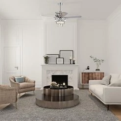 Best deal ๐ Howell 52 in. Modern LED Indoor Chrome Glam Ceiling Fan with Crystal Light Kit and Remote Control by Edvivi ๐ฏ 25 Best deal ๐ Howell 52 in. Modern LED Indoor Chrome Glam Ceiling Fan with Crystal Light Kit and Remote Control by Edvivi ๐ฏ -Deals Edvivi || Atlas Store chrome edvivi ceiling fans with lights ffg779ch 4f 1000