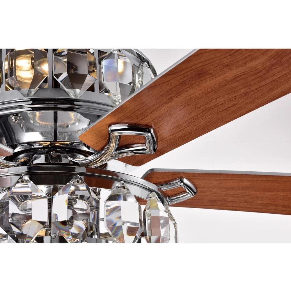 Best deal ๐ Howell 52 in. Modern LED Indoor Chrome Glam Ceiling Fan with Crystal Light Kit and Remote Control by Edvivi ๐ฏ 8 Best deal ๐ Howell 52 in. Modern LED Indoor Chrome Glam Ceiling Fan with Crystal Light Kit and Remote Control by Edvivi ๐ฏ - Image 6