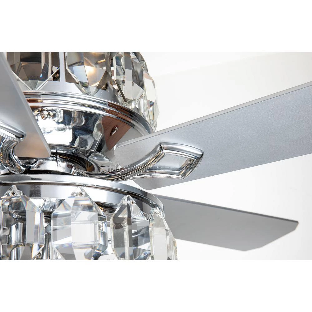 Best deal ๐ Howell 52 in. Modern LED Indoor Chrome Glam Ceiling Fan with Crystal Light Kit and Remote Control by Edvivi ๐ฏ 15 Best deal ๐ Howell 52 in. Modern LED Indoor Chrome Glam Ceiling Fan with Crystal Light Kit and Remote Control by Edvivi ๐ฏ - Image 13
