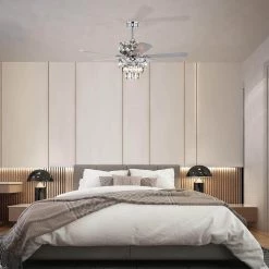 Best deal ๐ Howell 52 in. Modern LED Indoor Chrome Glam Ceiling Fan with Crystal Light Kit and Remote Control by Edvivi ๐ฏ 24 Best deal ๐ Howell 52 in. Modern LED Indoor Chrome Glam Ceiling Fan with Crystal Light Kit and Remote Control by Edvivi ๐ฏ -Deals Edvivi || Atlas Store chrome edvivi ceiling fans with lights ffg779ch c3 1000