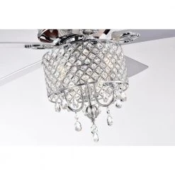Best reviews of 🧨 Marya 52 in. Glam Indoor Chrome Modern Reversible Ceiling Fan with Crystal Light Kit and Remote Control/Hanging Crystals by Edvivi 😉 -Deals Edvivi || Atlas Store chrome edvivi ceiling fans with lights ffg781ch fa 1000
