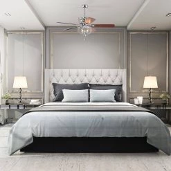 Hot Sale 🎉 Ariana 52 in. Indoor Chrome Glam Reversible Ceiling Fan with Crystal Light Kit and Remote Control by Edvivi 🥰 -Deals Edvivi || Atlas Store chrome edvivi ceiling fans with lights ffj787ch 31 1000