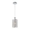 Budget ❤️ Marya 1-Light Chrome Round Beaded Drum Pendant Lighting with Crystals by Edvivi ✨