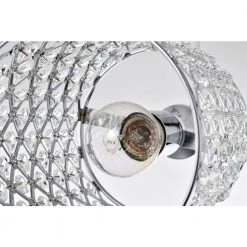 Budget ❤️ Marya 1-Light Chrome Round Beaded Drum Pendant Lighting with Crystals by Edvivi ✨ -Deals Edvivi || Atlas Store chrome edvivi chandeliers emg821ch 66 1000