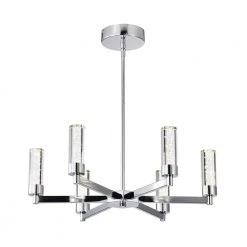 Buy ๐ Alistair 30-Watt Integrated LED Chrome Contemporary Chandelier with Bubble Acrylic Shades by Edvivi ๐ฏ