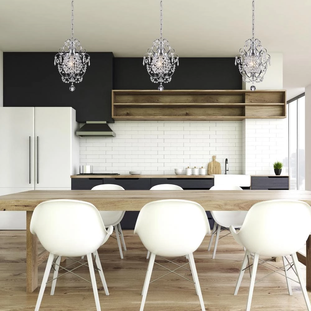 Discount ๐ Amorette 1-Light Chrome Mini Glam Chandelier with Clear Glass Hanging Crystals by Edvivi ๐ฅฐ 7 Discount ๐ Amorette 1-Light Chrome Mini Glam Chandelier with Clear Glass Hanging Crystals by Edvivi ๐ฅฐ - Image 5