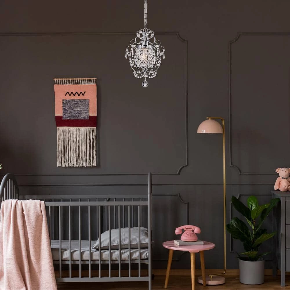 Discount ๐ Amorette 1-Light Chrome Mini Glam Chandelier with Clear Glass Hanging Crystals by Edvivi ๐ฅฐ 8 Discount ๐ Amorette 1-Light Chrome Mini Glam Chandelier with Clear Glass Hanging Crystals by Edvivi ๐ฅฐ - Image 6