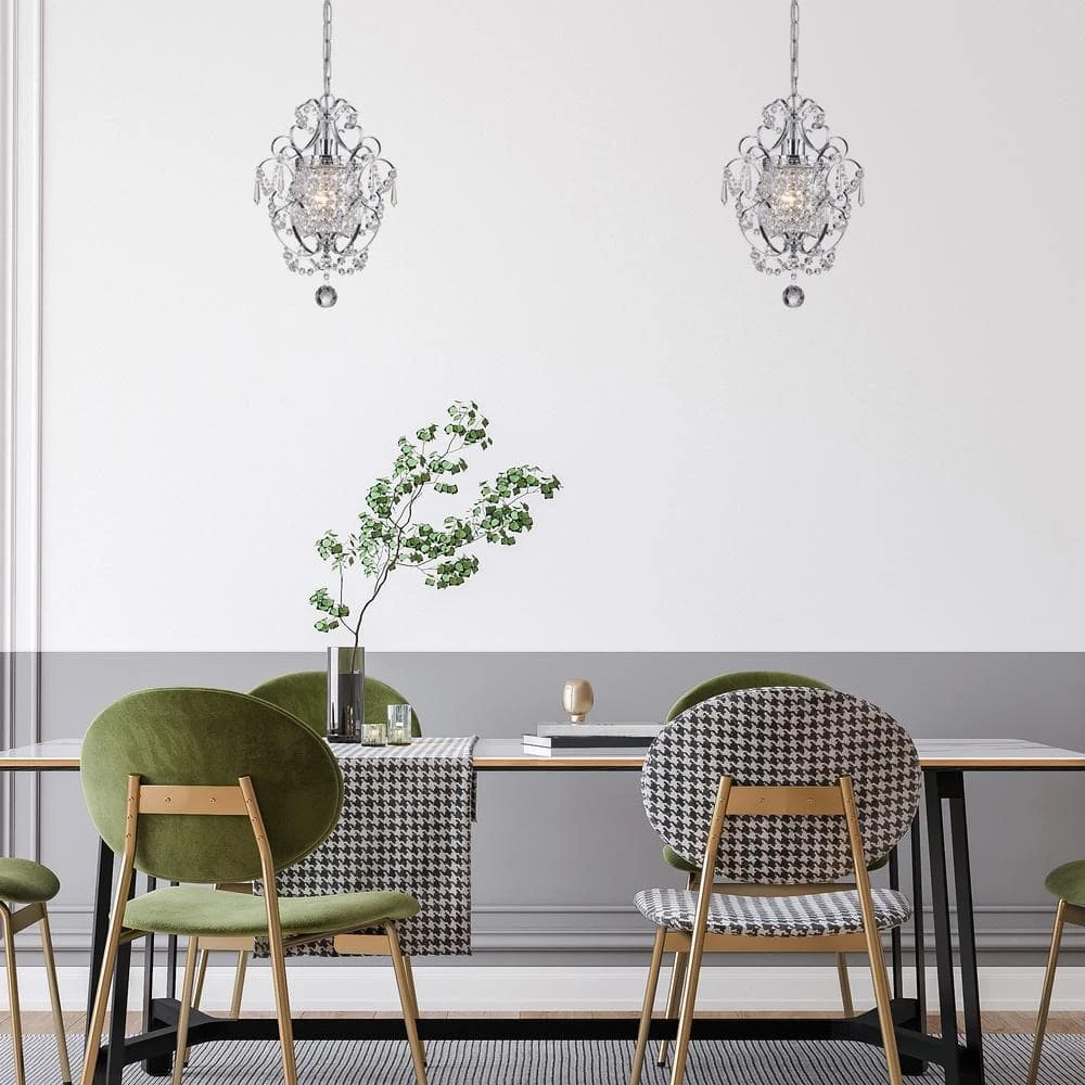 Discount ๐ Amorette 1-Light Chrome Mini Glam Chandelier with Clear Glass Hanging Crystals by Edvivi ๐ฅฐ 6 Discount ๐ Amorette 1-Light Chrome Mini Glam Chandelier with Clear Glass Hanging Crystals by Edvivi ๐ฅฐ - Image 4