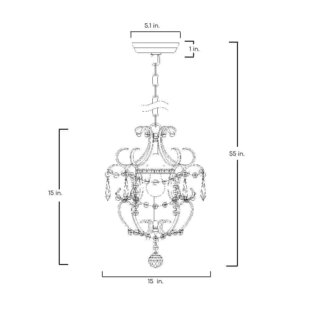 Discount ๐ Amorette 1-Light Chrome Mini Glam Chandelier with Clear Glass Hanging Crystals by Edvivi ๐ฅฐ 10 Discount ๐ Amorette 1-Light Chrome Mini Glam Chandelier with Clear Glass Hanging Crystals by Edvivi ๐ฅฐ - Image 8