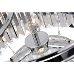 Wholesale 🧨 Clarus 4-Light Glam Chrome Round 2 Tiered Chandelier with Colonial Hanging Crystals by Edvivi 🌟 -Deals Edvivi || Atlas Store chrome edvivi chandeliers epg427ch 76 1000