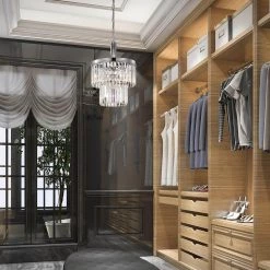 Wholesale 🧨 Clarus 4-Light Glam Chrome Round 2 Tiered Chandelier with Colonial Hanging Crystals by Edvivi 🌟 -Deals Edvivi || Atlas Store chrome edvivi chandeliers epg427ch c3 1000