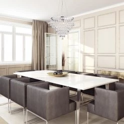 Budget 👍 Lexington 5-Light Modern Glam Chrome Chandelier with Cascading Crystals by Edvivi ✨ -Deals Edvivi || Atlas Store chrome edvivi chandeliers epg807ch 1f 1000