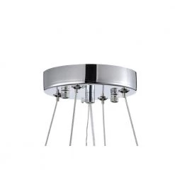 Brand new 🥰 Pamina 22 in. 5-Light Chrome Glam Drum Shade Chandelier by Edvivi 😀 -Deals Edvivi || Atlas Store chrome edvivi chandeliers epg8112mch a0 1000