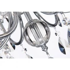 Flash Sale 🔔 Marya Modern 6-Light Chrome Round Chandelier with Beaded Drum /Hanging Clear Crystals by Edvivi ❤️ -Deals Edvivi || Atlas Store chrome edvivi chandeliers epg841ch 1d 1000