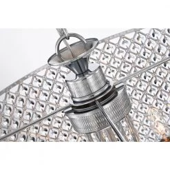 Flash Sale 🔔 Marya Modern 6-Light Chrome Round Chandelier with Beaded Drum /Hanging Clear Crystals by Edvivi ❤️ -Deals Edvivi || Atlas Store chrome edvivi chandeliers epg841ch fa 1000