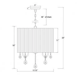Budget 😀 Belle 6-Light Chrome Glam Chandelier with White Threaded Drum Shade and Clear Glass Hanging Crystals by Edvivi ✨ -Deals Edvivi || Atlas Store chrome edvivi chandeliers epg924wh 66 1000