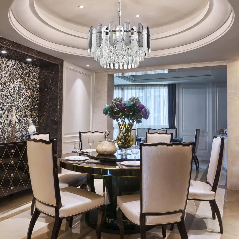 New ๐ Lydia 8-Light Chrome Round Tiered Chandelier with Hanging Rippled Crystals by Edvivi โญ 11 New ๐ Lydia 8-Light Chrome Round Tiered Chandelier with Hanging Rippled Crystals by Edvivi โญ - Image 9