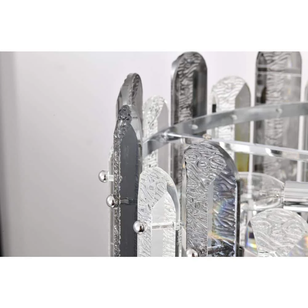 New ๐ Lydia 8-Light Chrome Round Tiered Chandelier with Hanging Rippled Crystals by Edvivi โญ 8 New ๐ Lydia 8-Light Chrome Round Tiered Chandelier with Hanging Rippled Crystals by Edvivi โญ - Image 6