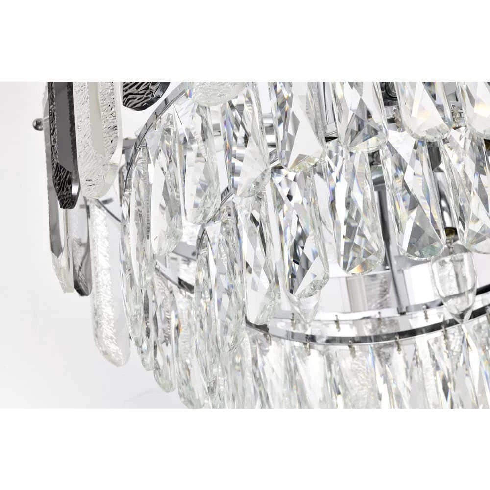 New ๐ Lydia 8-Light Chrome Round Tiered Chandelier with Hanging Rippled Crystals by Edvivi โญ 9 New ๐ Lydia 8-Light Chrome Round Tiered Chandelier with Hanging Rippled Crystals by Edvivi โญ - Image 7