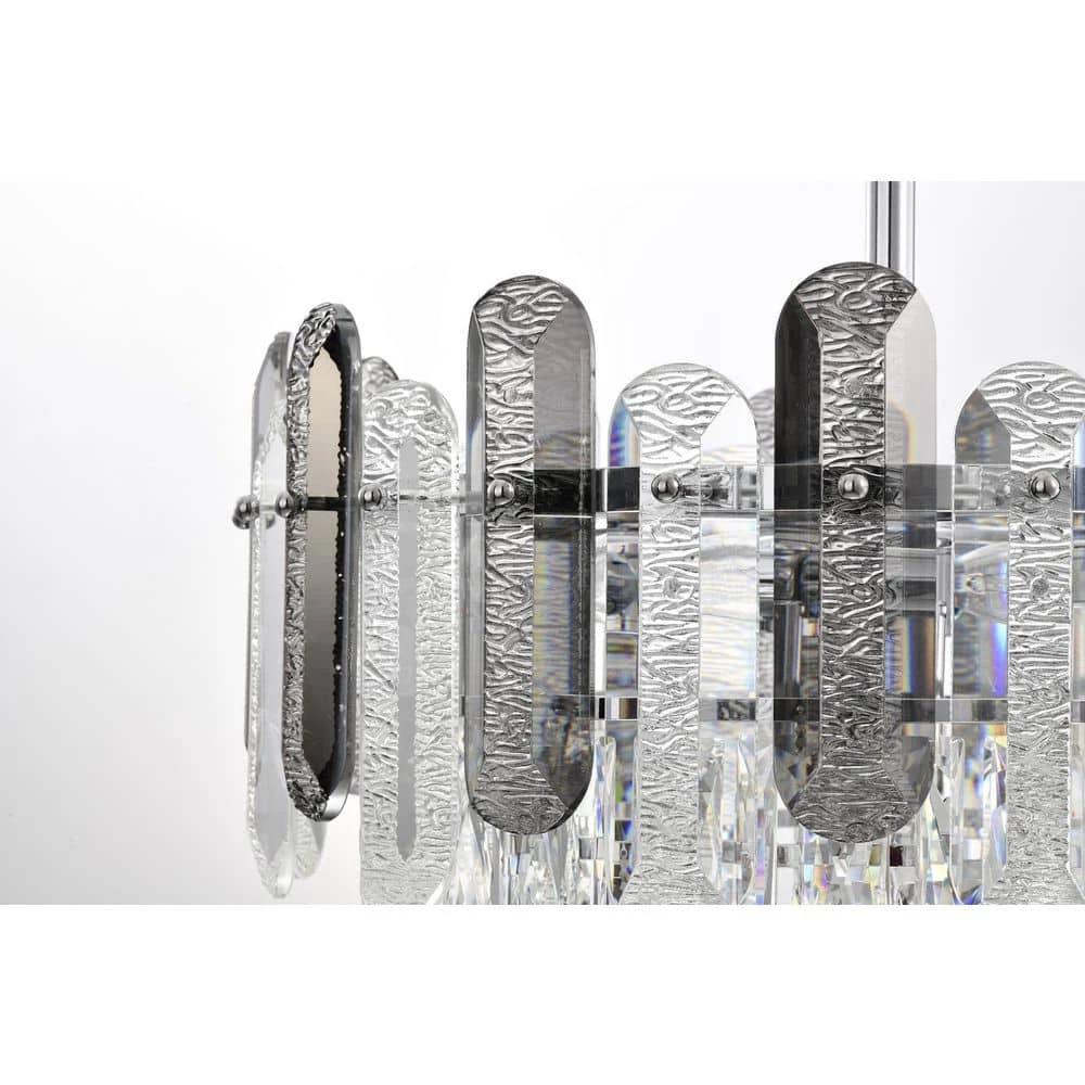 New ๐ Lydia 8-Light Chrome Round Tiered Chandelier with Hanging Rippled Crystals by Edvivi โญ 14 New ๐ Lydia 8-Light Chrome Round Tiered Chandelier with Hanging Rippled Crystals by Edvivi โญ - Image 12