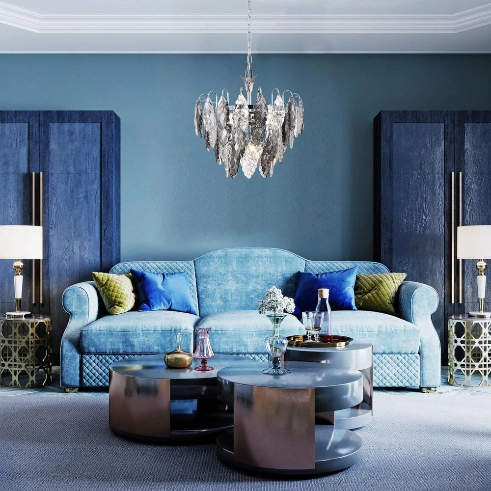 Brand new ๐คฉ Lydia 6-Light Chrome Tiered Chandelier with Hanging Clear and Grey Leaf Crystals by Edvivi ๐ 12 Brand new ๐คฉ Lydia 6-Light Chrome Tiered Chandelier with Hanging Clear and Grey Leaf Crystals by Edvivi ๐ - Image 10