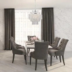 Best Pirce 👏 Arietta 4-Light Chrome Modern Glam Chandelier with Tier Cascading Crystals by Edvivi ✔️ -Deals Edvivi || Atlas Store chrome edvivi chandeliers epj376ch 1f 1000