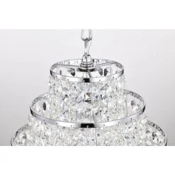 Discount 🔥 Arietta 1-Light Chrome Modern Glam Mini Chandelier with Tier Cascading Crystals by Edvivi 🤩 -Deals Edvivi || Atlas Store chrome edvivi chandeliers epj3806ch 1d 1000