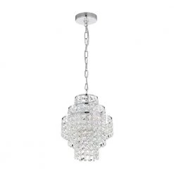 Discount 🔥 Arietta 1-Light Chrome Modern Glam Mini Chandelier with Tier Cascading Crystals by Edvivi 🤩 -Deals Edvivi || Atlas Store chrome edvivi chandeliers epj3806ch 1f 1000