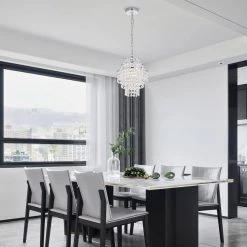 Discount 🔥 Arietta 1-Light Chrome Modern Glam Mini Chandelier with Tier Cascading Crystals by Edvivi 🤩 -Deals Edvivi || Atlas Store chrome edvivi chandeliers epj3806ch 31 1000