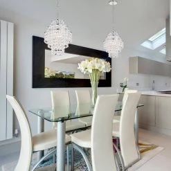 Discount 🔥 Arietta 1-Light Chrome Modern Glam Mini Chandelier with Tier Cascading Crystals by Edvivi 🤩 -Deals Edvivi || Atlas Store chrome edvivi chandeliers epj3806ch 4f 1000