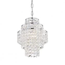 Deals Edvivi || Atlas Store 26 Discount ๐ฅ Arietta 1-Light Chrome Modern Glam Mini Chandelier with Tier Cascading Crystals by Edvivi ๐คฉ