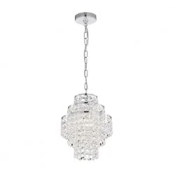 Discount 🔥 Arietta 1-Light Chrome Modern Glam Mini Chandelier with Tier Cascading Crystals by Edvivi 🤩 -Deals Edvivi || Atlas Store chrome edvivi chandeliers epj3806ch 77 1000