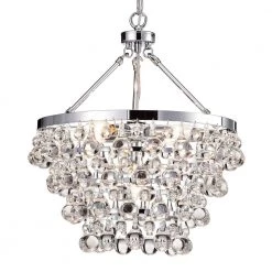 Top 10 ๐ Clarus Modern 5-Light Chrome 4-Tier Chandelier with Hanging Crystals by Edvivi ๐ฅ