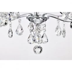 Wholesale 👏 Miranda Glam 5-Light Chrome Candlestick Chandelier with Hanging Teardrop Crystals by Edvivi 😀 -Deals Edvivi || Atlas Store chrome edvivi chandeliers epj8109ch 44 1000