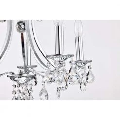 Wholesale 👏 Miranda Glam 5-Light Chrome Candlestick Chandelier with Hanging Teardrop Crystals by Edvivi 😀 -Deals Edvivi || Atlas Store chrome edvivi chandeliers epj8109ch 76 1000