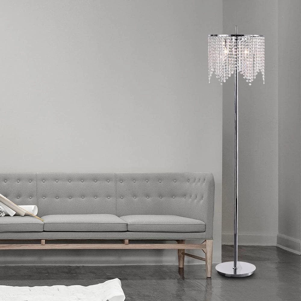 Top 10 ๐ Marya 65 in. Chrome Glam Floor Lamp with Crystal Bead Round Shade by Edvivi ๐คฉ 12 Top 10 ๐ Marya 65 in. Chrome Glam Floor Lamp with Crystal Bead Round Shade by Edvivi ๐คฉ - Image 11