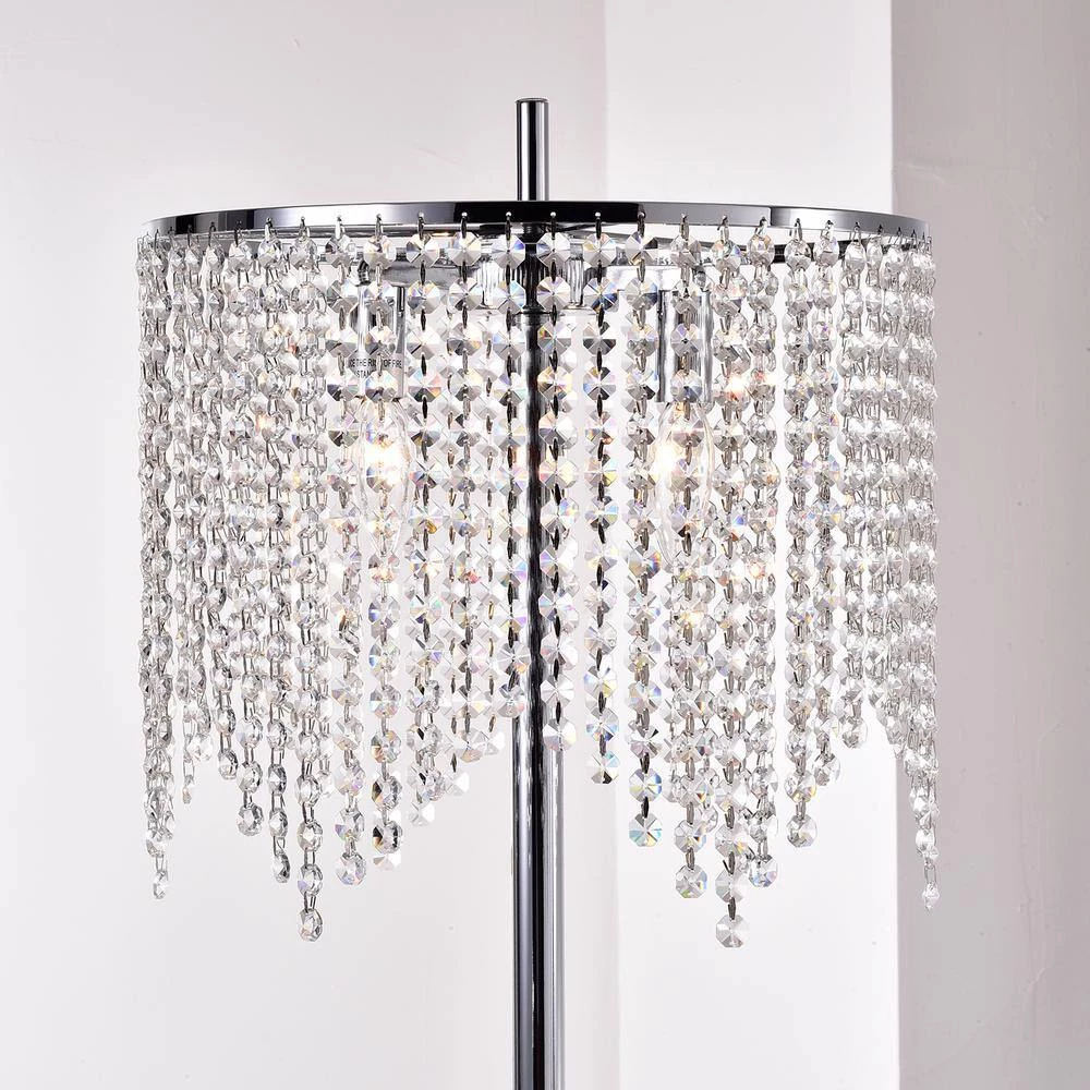 Top 10 ๐ Marya 65 in. Chrome Glam Floor Lamp with Crystal Bead Round Shade by Edvivi ๐คฉ 3 Top 10 ๐ Marya 65 in. Chrome Glam Floor Lamp with Crystal Bead Round Shade by Edvivi ๐คฉ - Image 2