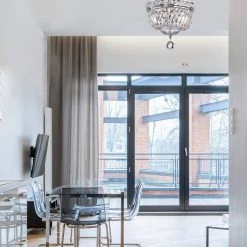 Buy ✔️ Clara 10 in. 3-Light Chrome Glam Crystal Flush Mount Light by Edvivi 👍 -Deals Edvivi || Atlas Store chrome edvivi flush mount lights ecj415ch c3 1000