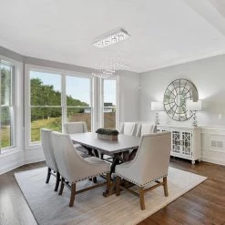 Discount 🔔 Carmen Glam 4-Light Chrome Modern Flush Mount Chandelier Ceiling Fixture with Modern Wave Hanging Raindrop Crystals by Edvivi 🛒 -Deals Edvivi || Atlas Store chrome edvivi flush mount lights epa601ch c3 1000