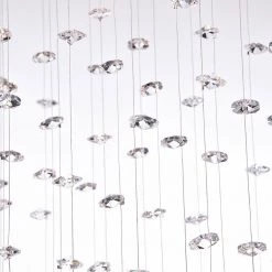 Discount 🔔 Carmen Glam 4-Light Chrome Modern Flush Mount Chandelier Ceiling Fixture with Modern Wave Hanging Raindrop Crystals by Edvivi 🛒 -Deals Edvivi || Atlas Store chrome edvivi flush mount lights epa601ch fa 1000