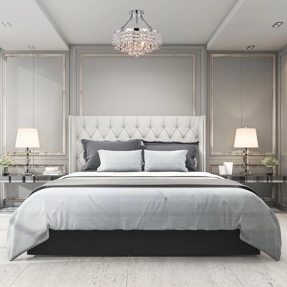 Buy ๐ฅฐ Alyvia 15 in. 4-Light Chrome Glam Semi-Flush Mount with Beaded Drum Shade and Hanging Crystals by Edvivi ๐ 9 Buy ๐ฅฐ Alyvia 15 in. 4-Light Chrome Glam Semi-Flush Mount with Beaded Drum Shade and Hanging Crystals by Edvivi ๐ - Image 7