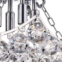Wholesale 😉 Clara 9.5 in. Glam 4-Light Chrome Flush Mount with Hanging Crystals by Edvivi ✔️ -Deals Edvivi || Atlas Store chrome edvivi flush mount lights esj424ch 1d 1000