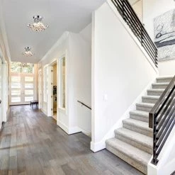 Wholesale 😉 Clara 9.5 in. Glam 4-Light Chrome Flush Mount with Hanging Crystals by Edvivi ✔️ -Deals Edvivi || Atlas Store chrome edvivi flush mount lights esj424ch 1f 1000