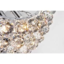 Wholesale 😉 Clara 9.5 in. Glam 4-Light Chrome Flush Mount with Hanging Crystals by Edvivi ✔️ -Deals Edvivi || Atlas Store chrome edvivi flush mount lights esj424ch 44 1000