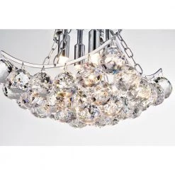Wholesale 😉 Clara 9.5 in. Glam 4-Light Chrome Flush Mount with Hanging Crystals by Edvivi ✔️ -Deals Edvivi || Atlas Store chrome edvivi flush mount lights esj424ch 76 1000